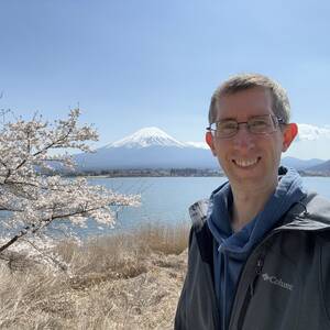 Cherry blossons with Mount Fuji and Lake Kawaguchi