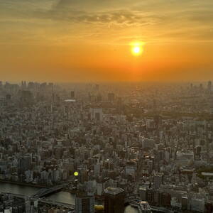 Sunset view from Tokyo Skytree