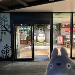 Toroto outside the Studio Ghibli shop