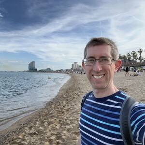 Along the beach in Barcelona