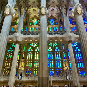 Eastern wall of stained glass, Sagrada Familia