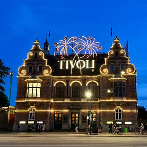 Tivoli Gardens at night