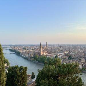 Verona skyline at sunset