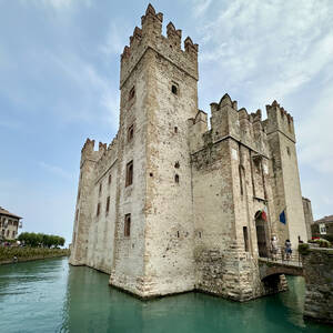 Old castle in Sirmione on Lago di Garda