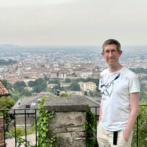 Overlooking the old citta alta of Bergamo