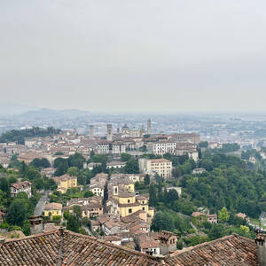 The old citta alta of Bergamo