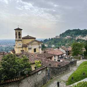 Church overlooking Bergamo