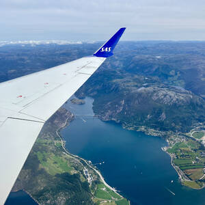 Flying over Norway