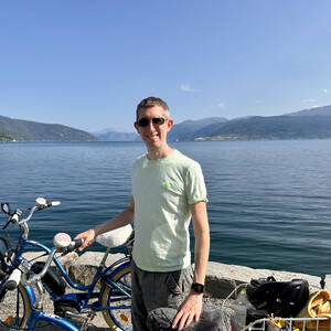 At the end of our bike ride in Balestrand