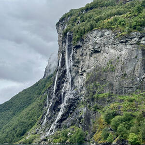 The Seven Sisters waterfall on Geirangerfjord