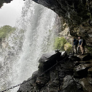 Behind Storsæterfossen waterfall