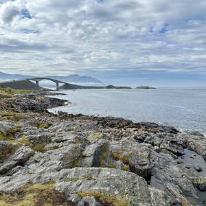 View west of the Atlantic Ocean Road