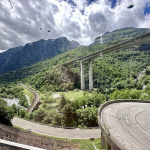 Rail switchbacks in Switzerland