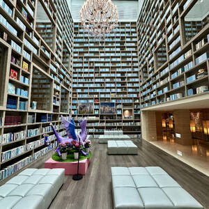 Reading room at the Gaia Hotel